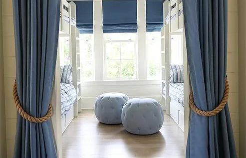 Design Denim Blue Curtains In A Serene Relaxing Bedroom